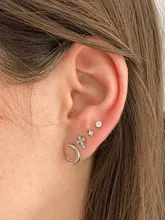 Przekłuwanie uszu dorosłym srebrny sztyft — Cute Piercing Warszawa